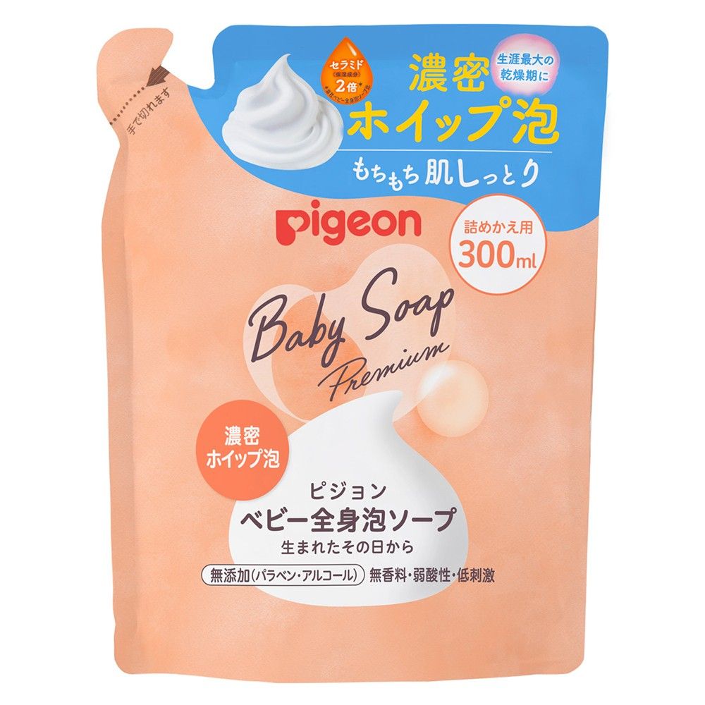 Pigeon Baby Whole Body Foaming Soap, Rich Whipped Foam, Refill 300ml
