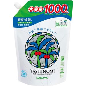 椰又净Yashinomi蔬菜餐具洗涤剂补充装,1000毫升
