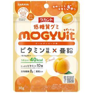 LAKANTO Low-Carb Gummy Candy MOGYUit Golden Peach Flavor 30g