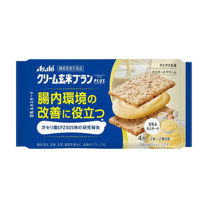 ASAHI Cream Brown Rice Bran Plus Soy Milk & Custard (2 pieces x 2 packs) Nutritional Functional Food