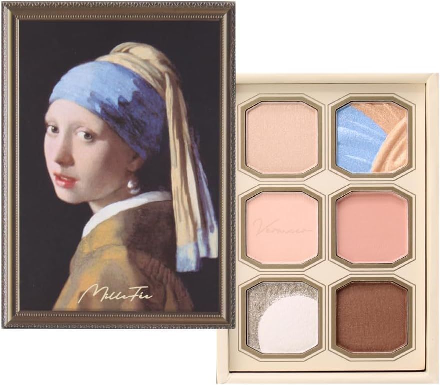 MilleFee Painting Eyeshadow Palette (13 Girl with a Pearl Earring) 6-Color Eye Makeup Palette
