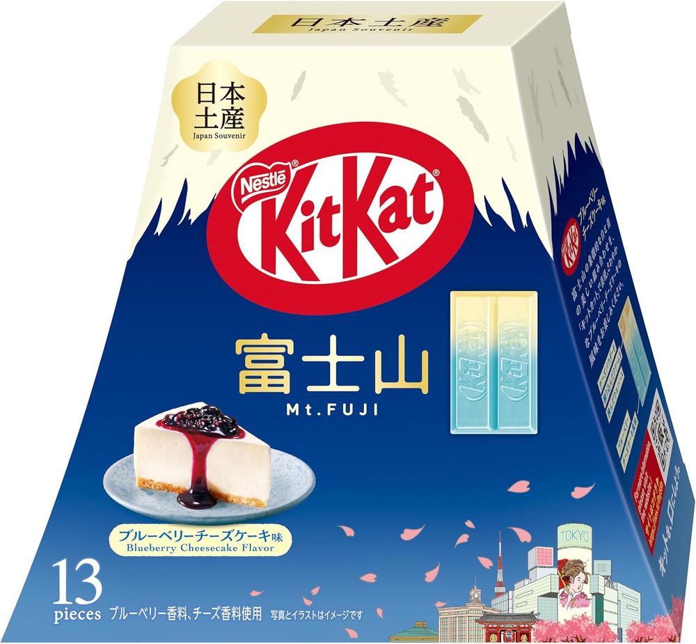 Nestle 일본 KitKat/킷캣 후지산 팩 블루베리 치즈 케이크 맛 13장