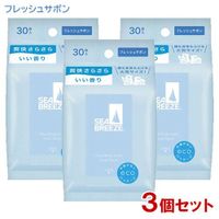 海风面部及身体SEA BREEZE湿巾，清新皂香型，30 片 x 3 包（独立包装 JAN：4550516475572）