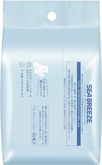 海风面部及身体SEA BREEZE湿巾，清新皂香型，30 片 x 3 包（独立包装 JAN：4550516475572）