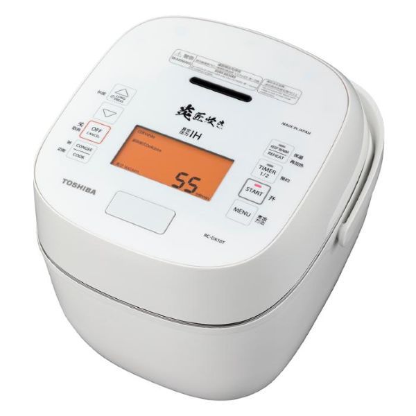 해외용 밥솥 220V 사양 TOSHIBA (도시바) 진공압력 IH 밥솥 5.5 합밥 화이트 RC-DX10T-W