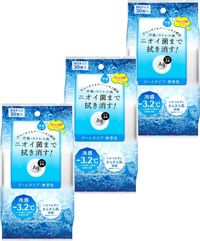Ag DEO 24 クリアシャワー シート クール 30枚×3個セット 冷感 デオドラント ボディシート