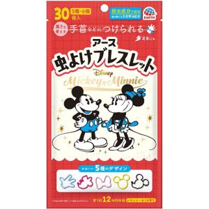 Insect repellent bracelets, Mickey & Minnie design, 30 pieces.