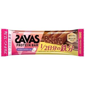 SAVAS蛋白棒，含半天鐵量，皇家奶茶口味，38克