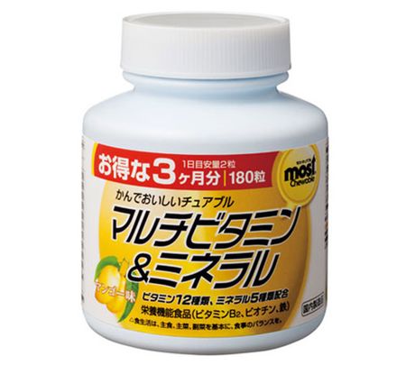 Chewable multivitamin and mineral, 180 tablets