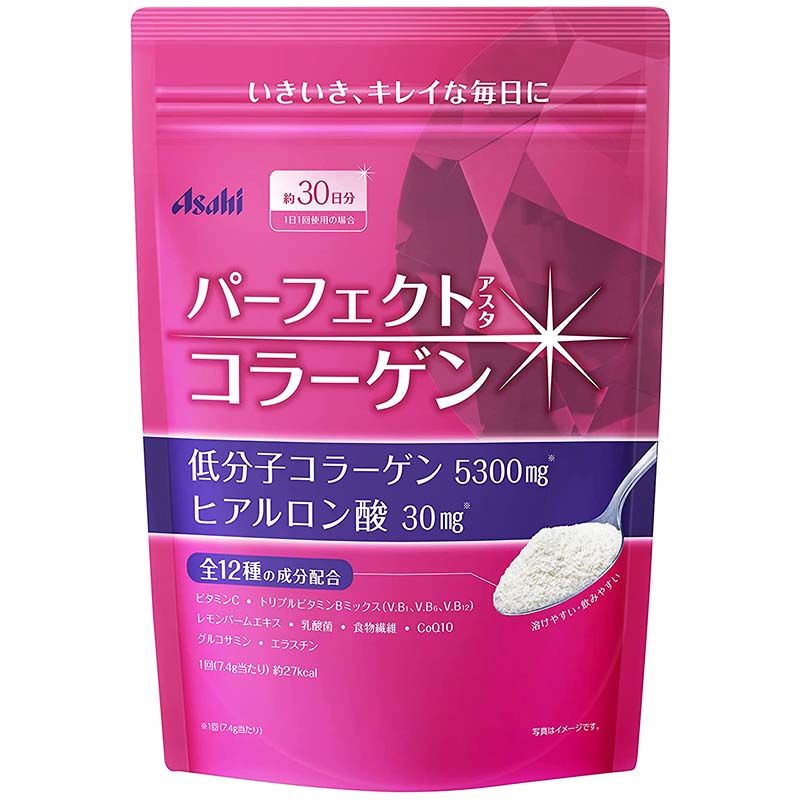 朝日Asahi 完美低分子蛋白胶原+透明质酸(225g) 替换装