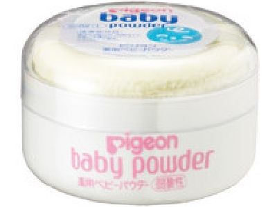 Pigeon medicated baby powder (weakly acidic) with puff