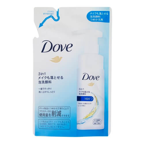 unilever DOVE/多芬 化妝鳩三合一可清洗的替代泡沫洗面奶包裝