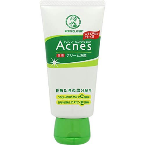 로트 제약 Mentholatum Acnes 약용 크림 세안 (130G)