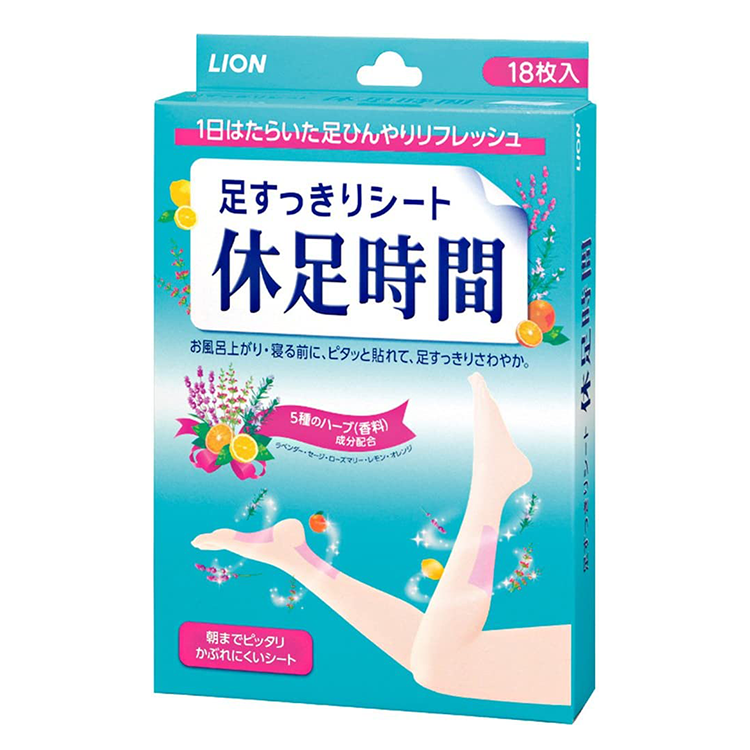 Foot and Leg Refreshing Patches "Kyusoku Jikan" (18 Sheets)