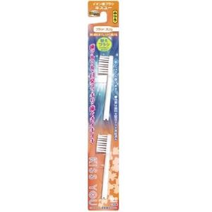 KISS YOU ion toothbrush flat slim replacement brush medium 2 pcs