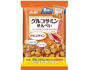 Asahi Glucosamine Rice Crackers - Shrimp & Soy Sauce (5 bags)