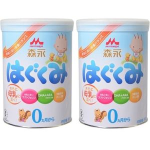 [Set of 2] Morinaga Powdered Milk Hagukumi (Large Can) 810g