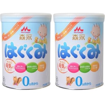 [Set of 2] Morinaga Powdered Milk Hagukumi (Large Can) 810g