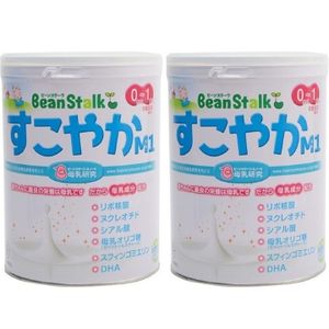 【2개 세트】Bean Stalk 분유 스코야카 M1 (대용량 캔) 800g