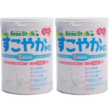 [Set of 2] Bean Stalk Powdered Milk Sukoyaka M1 (Large Can) 800g