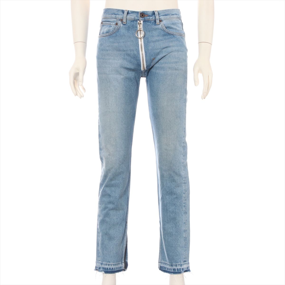 Pre Owned オフホワイト デニム パンツ 27 メンズ ライトブルー Split Baggy G Pockets Dokodemo