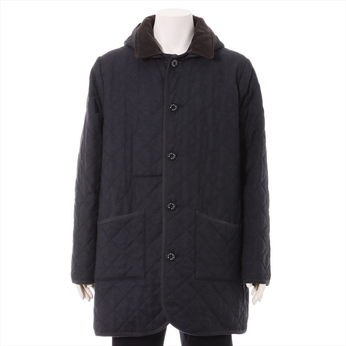 Pre Owned マッキントッシュ ウール コート 46 メンズ グレー キルティング Dokodemo