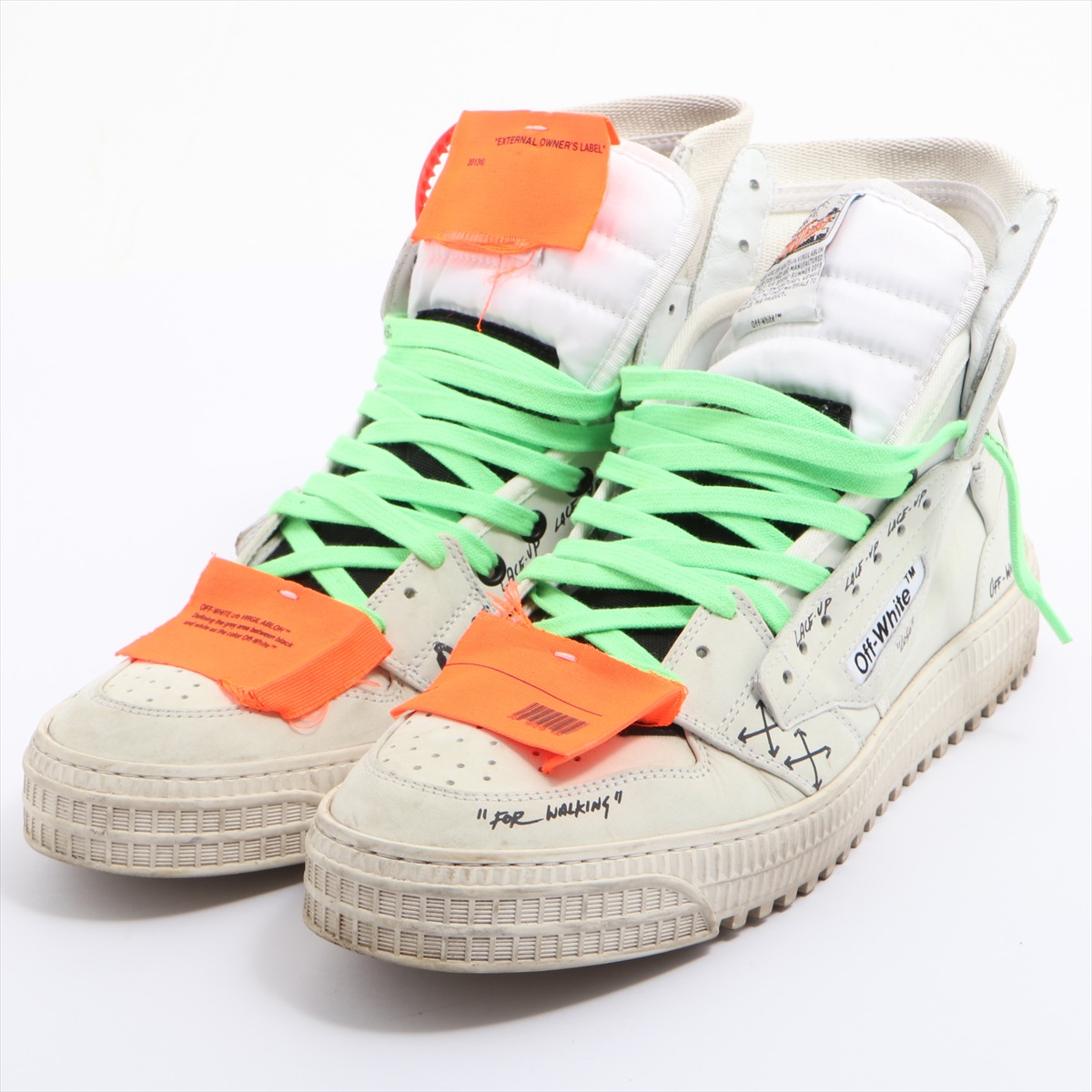 低価国産 ハイカット シューズ オフホワイトOff White 43 スニーカー