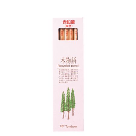 Tombow Pencil 红色铅笔 木物语 (圆杆) CV-REAV 00036852 x 3 套