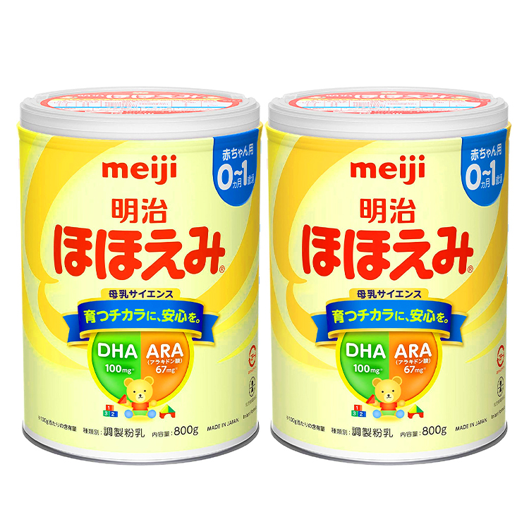 明治 明治微笑奶粉 MeijiHohoemi明治奶粉嬰幼兒1段0-1歲800gx2罐