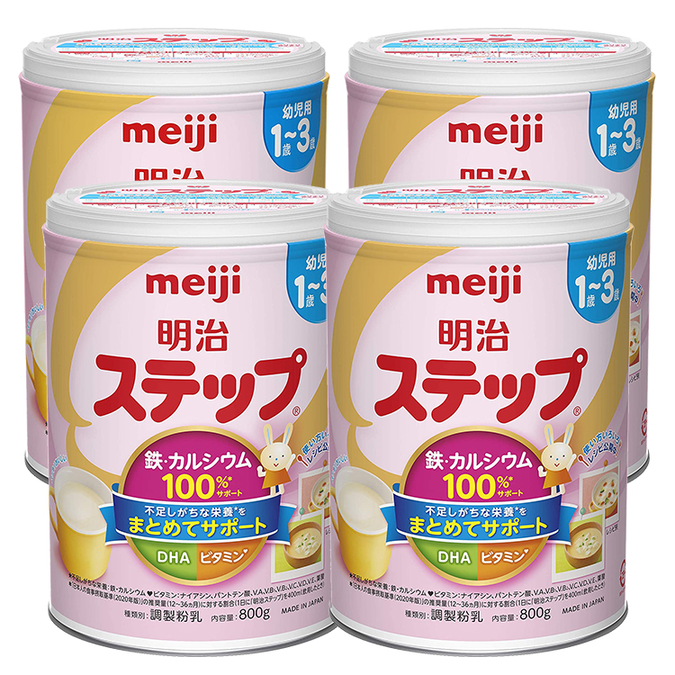 明治 明治STEP奶粉 【4罐組合】meiji明治 第二階段奶粉(1~3歲) 新包裝 800g