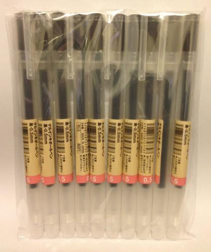 良品計劃 無印良品 凝膠墨水原子筆 黑色 0.5mm × 10支裝