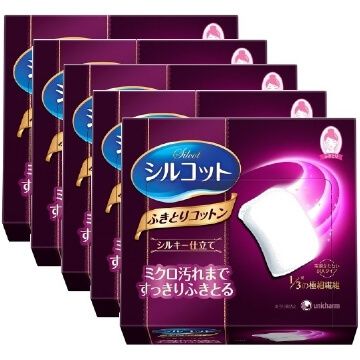 Silcot Cleansing Cotton 32 sheets [Set of 5]