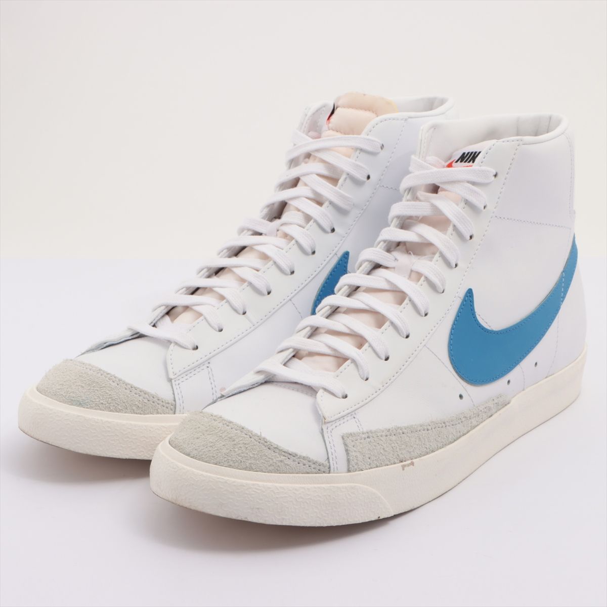 Pre Owned ナイキ レザー ハイカットスニーカー 30 0cm メンズ ホワイト Blazer Mid 77 Vntg Bq6806 400 Dokodemo