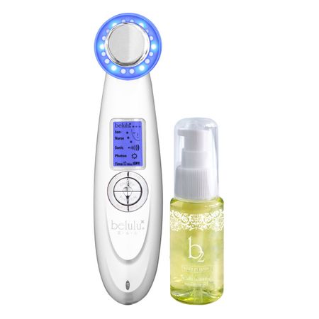 【限量特价】Dokodemo限定 belulu美露露 Classy超声波离子导入导出彩光洁面仪 银白色