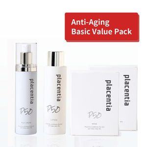 Aging Care Skin Restoration Basic Item Placentia 4-piece set (lotion + milk cream + mask x2)