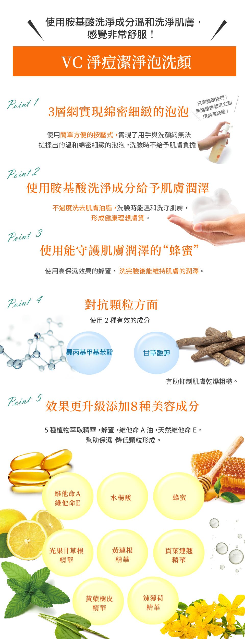 藥用VC泡沫潔面慕斯 2入組