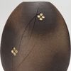 Marui Seito Shigaraki Ware Hechomon Flower Vase Large Brown Jujube Flower Pattern Ceramic MR-1-2513