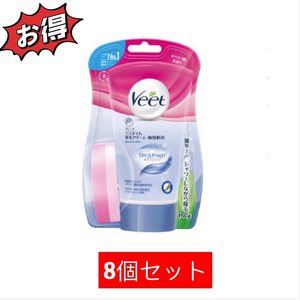 Veet veet 목욕 타임 크림 제모 크림 150g 8 조각 민감한 피부