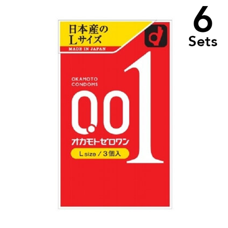 【限量特价】【6个装】OKAMOTO冈本0.01 保险套 (L号) 3个
