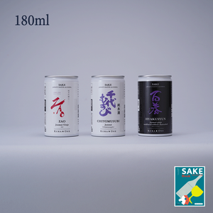 KURA ONE®Banana and Apple Aroma Sake Box-3 brands (180ml*3) *with SAKE BOOK