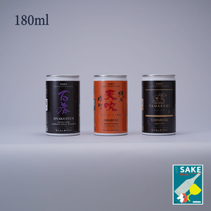 Kura One® Complex & Lingering Sake Box 3 브랜드 (180ml 알루미늄 CAN SAKE *3) *Sake Book과 함께