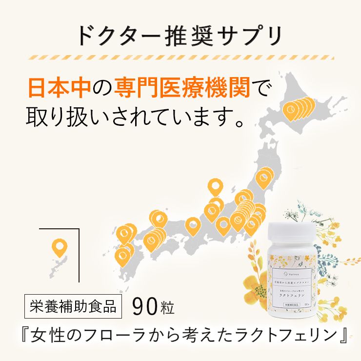 女性のフローラから考えたラクトフェリン 90粒