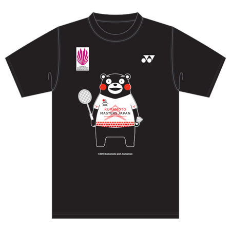 Saishunkan Pharmaceutical Badminton Kumamoto Masters Japan Logo T-Shirt Black
