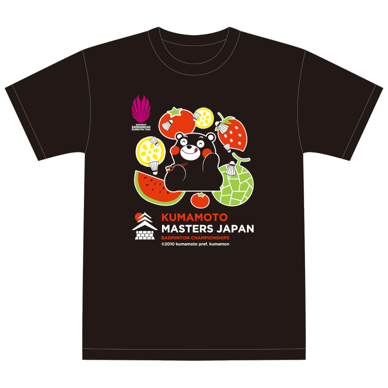 再春館製藥所 Saishunkan Badminton Kumamoto Masters Japan Meisan T件襯衫Kumamon Ver。