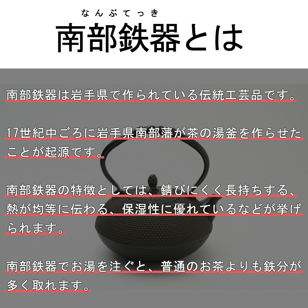 奥州 南部鉄器 鉄瓶 日本 伝統工芸品 丸形肌（小）0.7L 下野典行黒