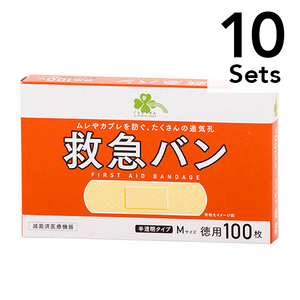 [Limited price] [Set of 10] Living rhythm emergency van translucent type M size value 100 pieces (m size)