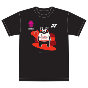 再春館製薬所 バドミントン 熊本マスターズジャパン2024 ロゴTシャツ ブラック　1枚