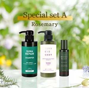 【特价套装A】SUNA头皮精华双黑超100ml+SUNA修复洗发水400ml+SUNA BIOSHOT治疗白金400ml