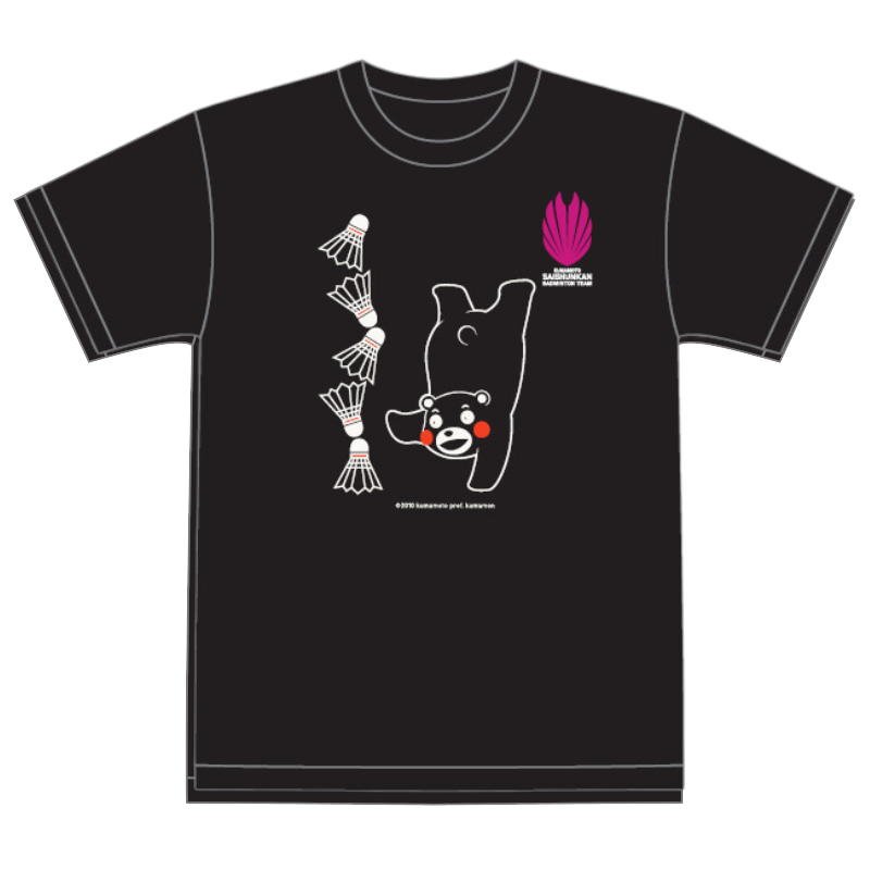 再春館製薬所 バドミントン ゆらゆらシャトルTシャツ くまモンver.