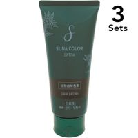 [ชุด 3 ชิ้น] SUNA Color Treatment EX สำหรับผมหงอก 180 กรัม สีน้ำตาลเข้ม